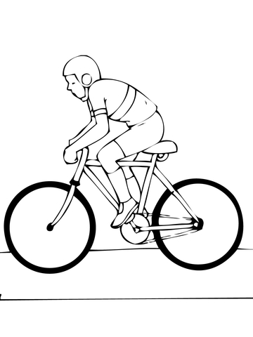 Road Bike Coloring Page